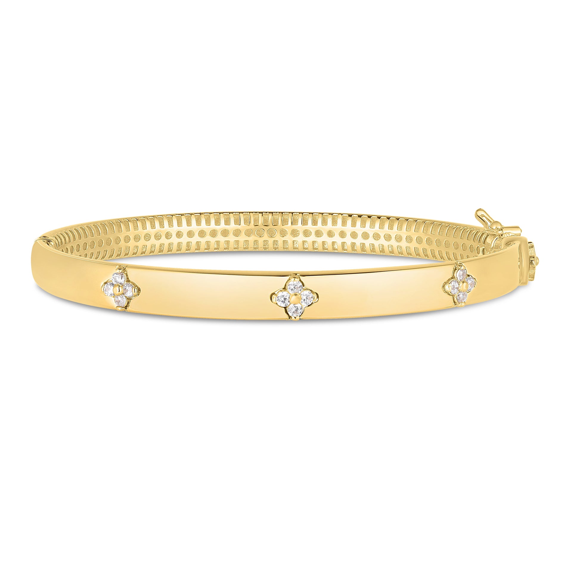 Royal Chain 14K Trilogy Diamond Bangle B10039