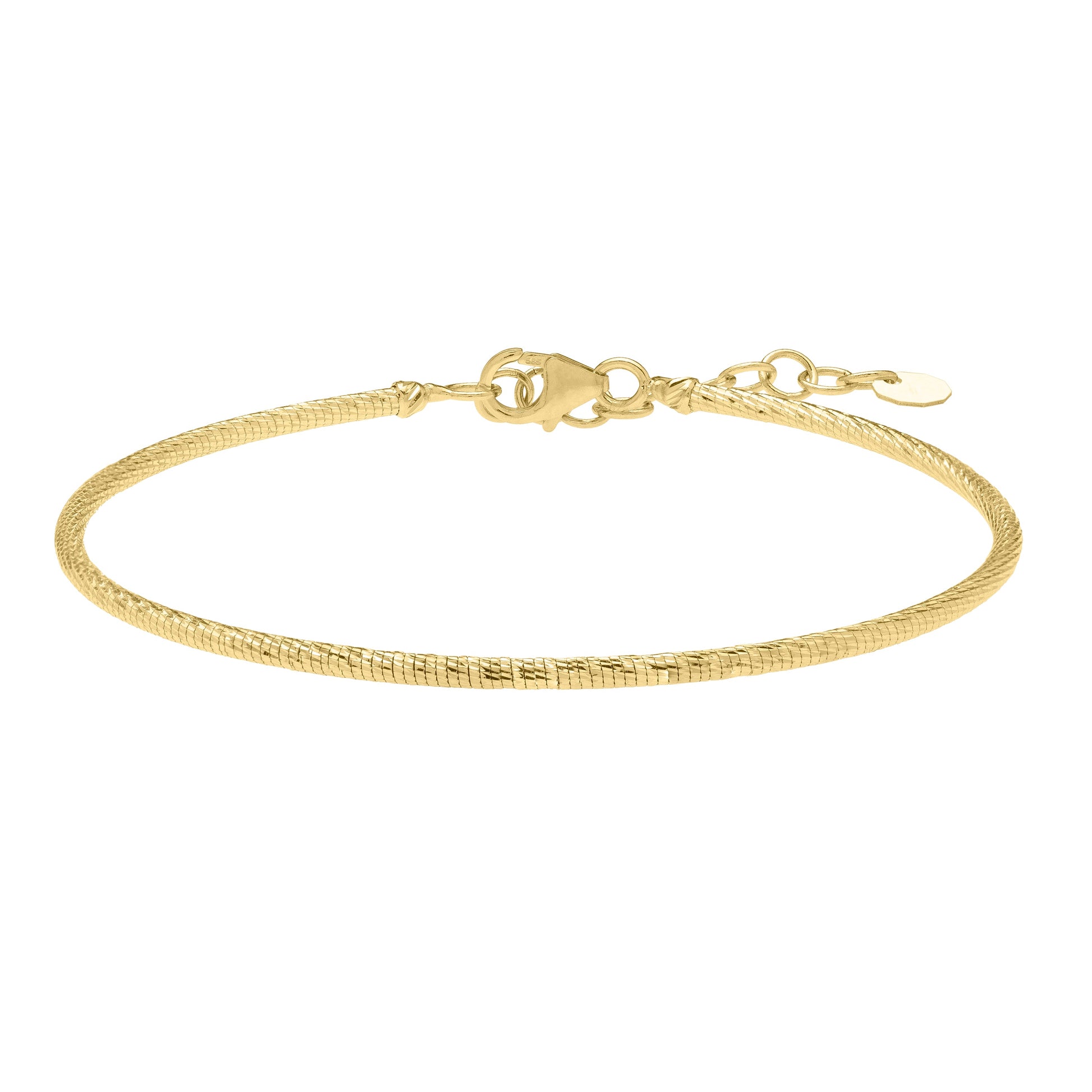 Royal Chain 14K Diamond Cut Stack Bangle B10226