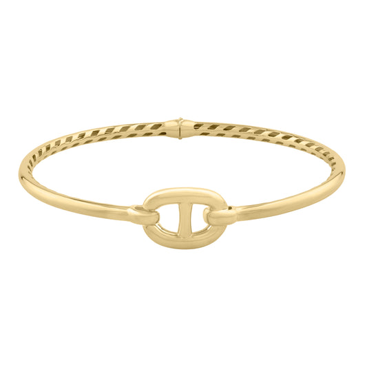 Royal Chain 14K Puff Mariner Link Bangle B10228
