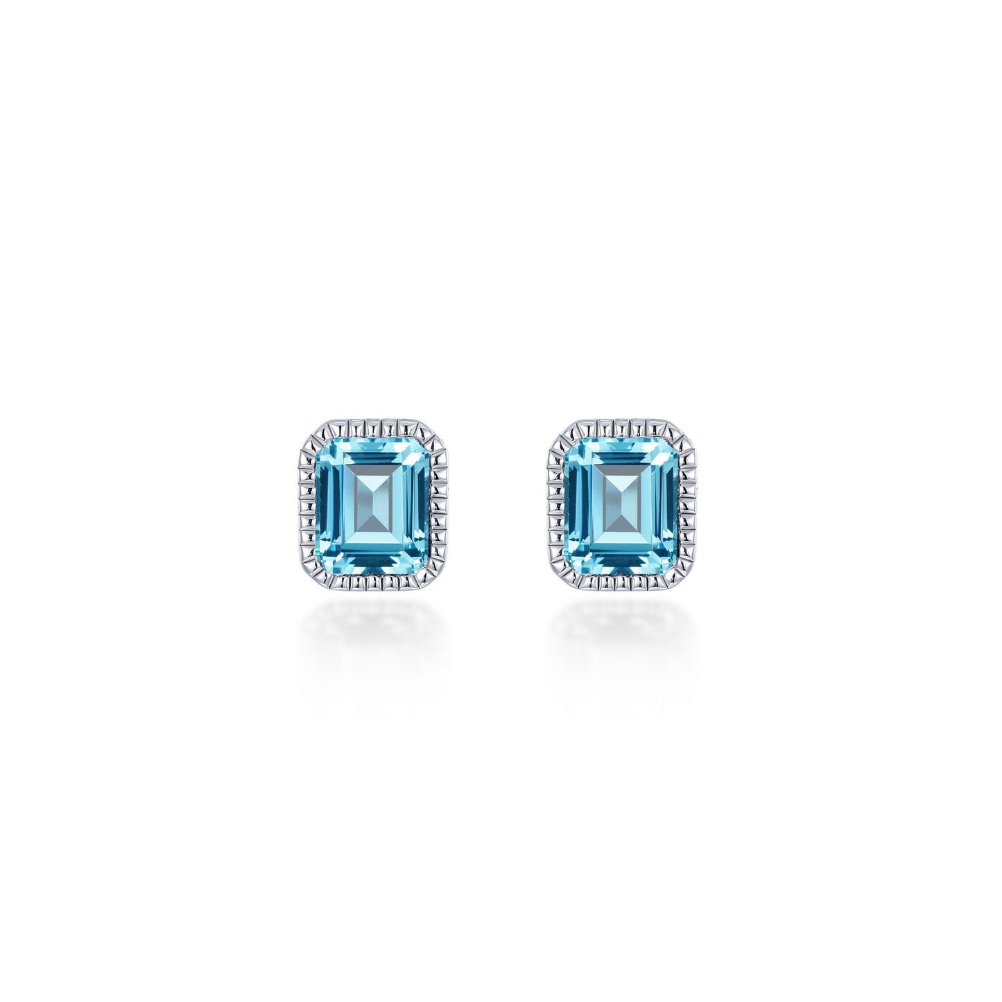 February Birthstone Solitaire Stud Earrings