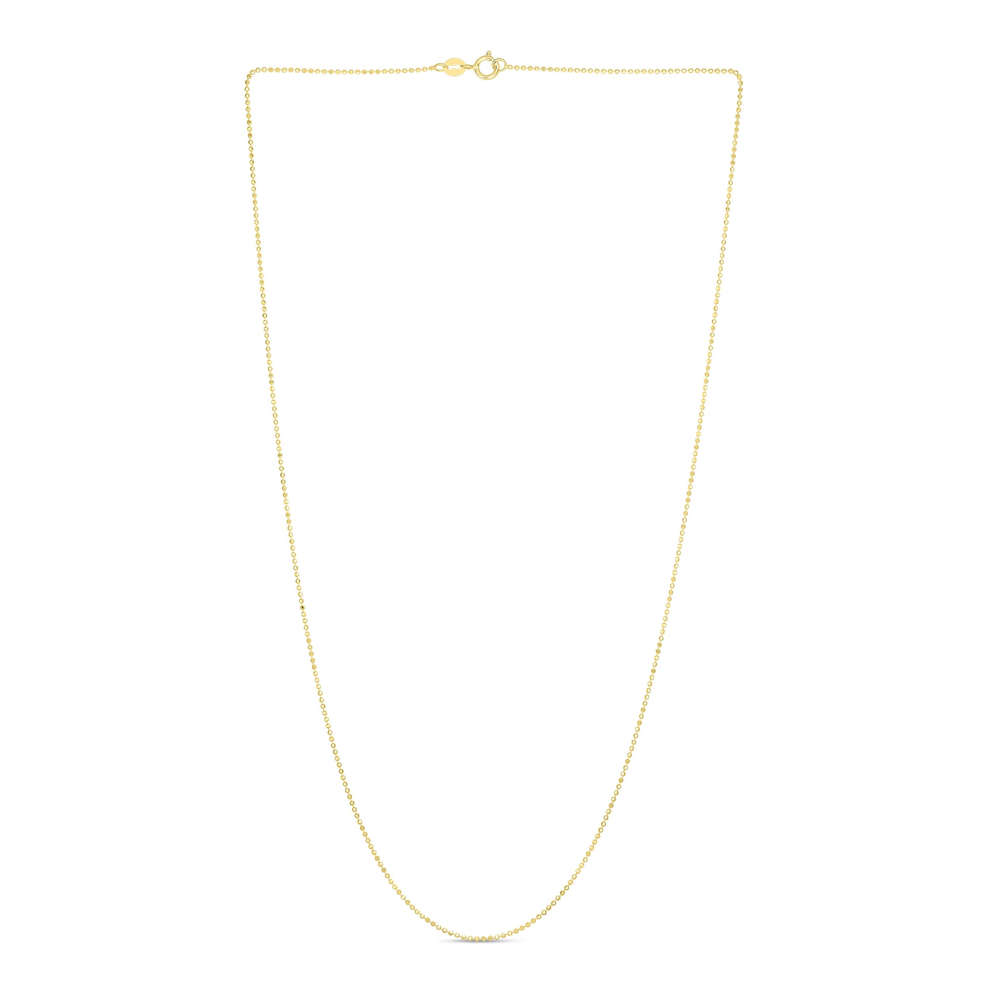 Royal Chain 14K Gold 0.9mm Diamond Cut Bead Chain BEAD050