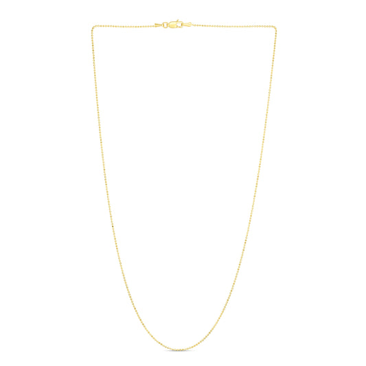 Royal Chain 14K Gold 1.1mm Diamond Cut Bead Chain BEAD080