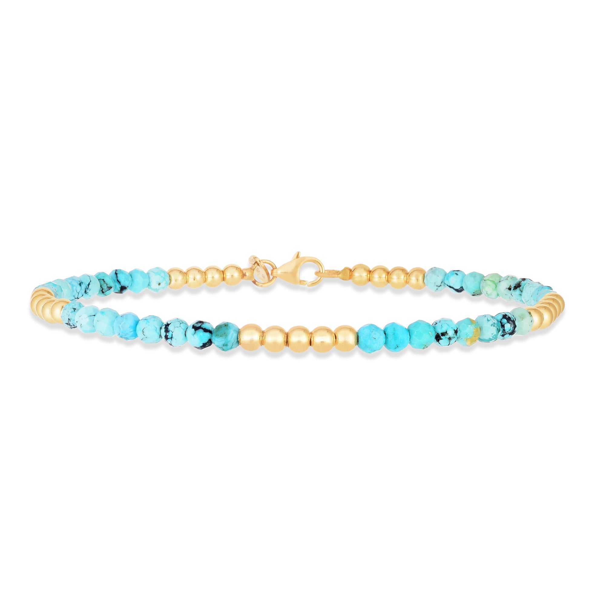 Royal Chain 14K Turquoise Pallina Bead Bracelet BG3609