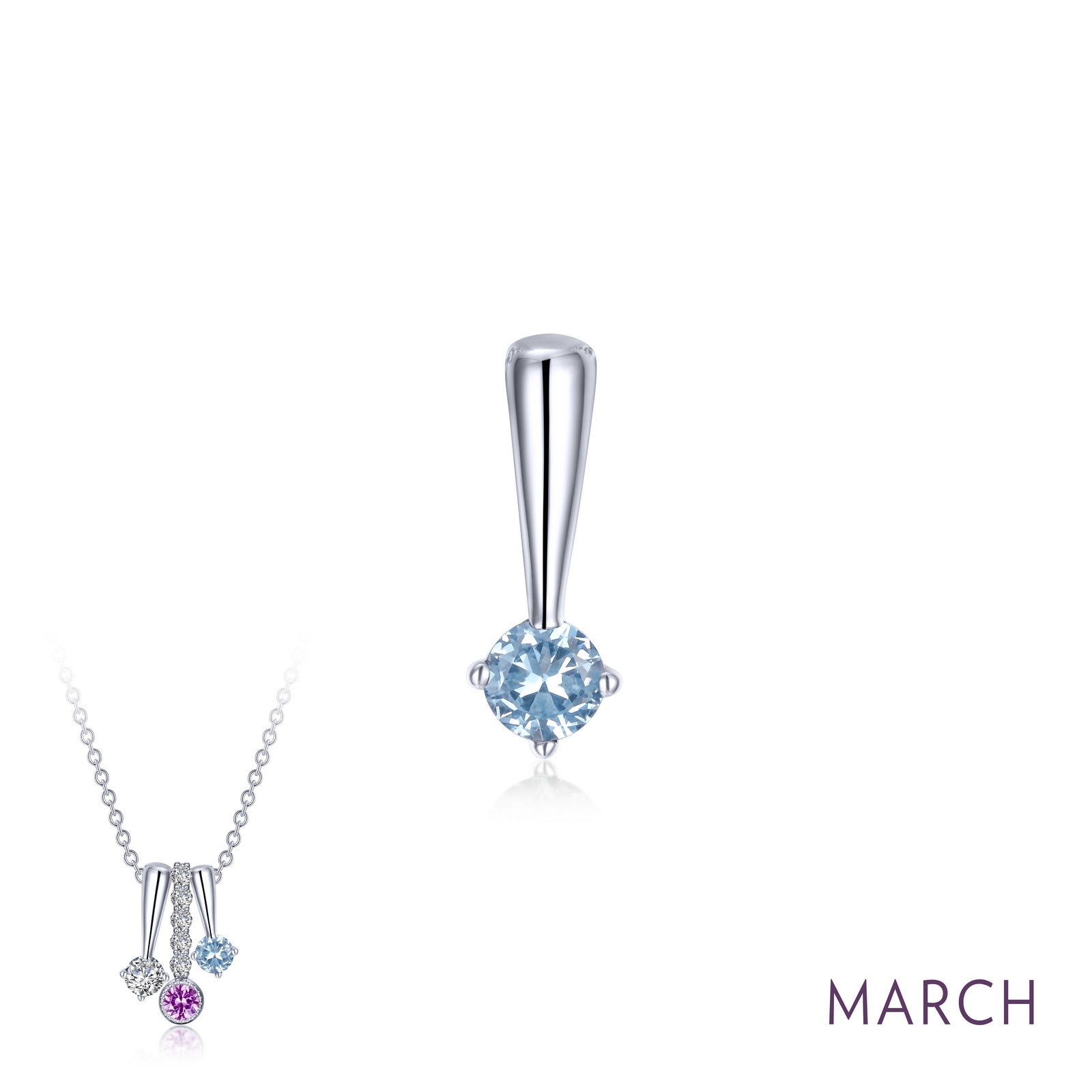 Lafonn March Birthstone Love Pendant