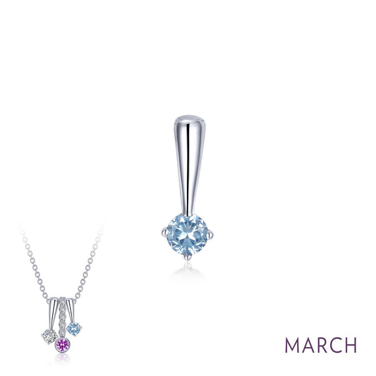 Lafonn March Birthstone Love Pendant