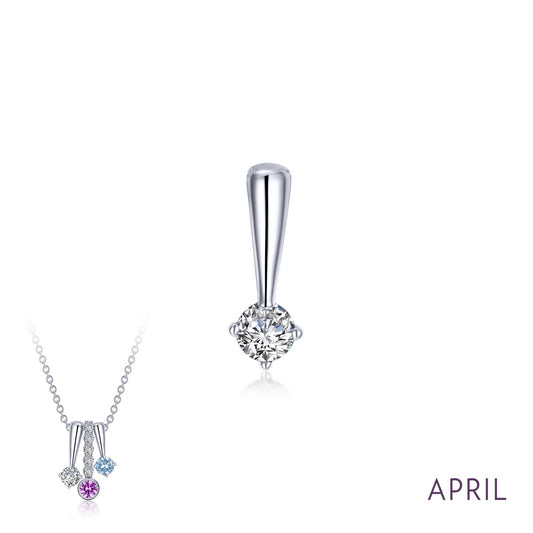 Lafonn April Birthstone Love Pendant