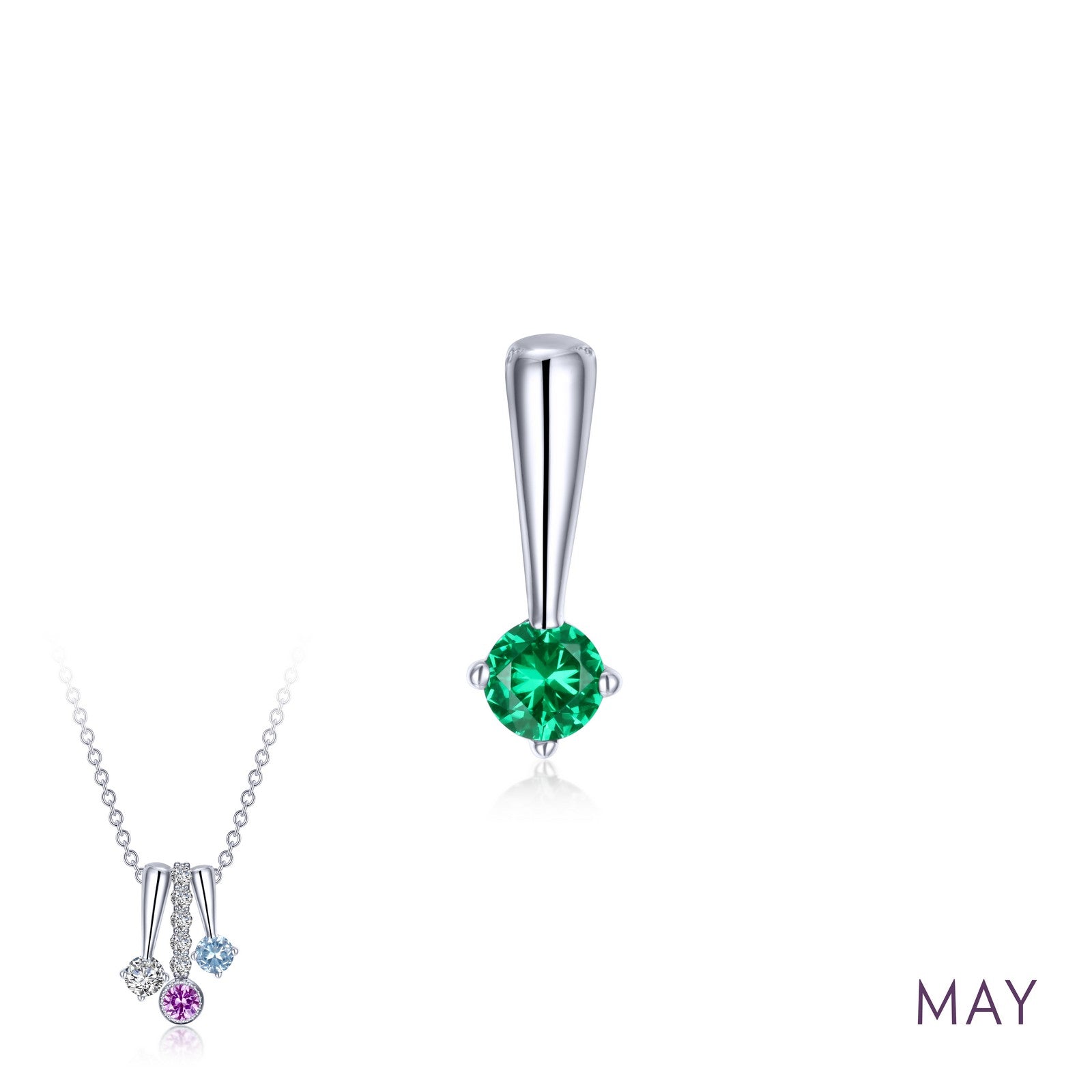 Lafonn May Birthstone Love Pendant