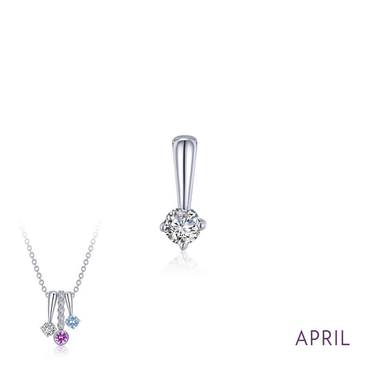 Lafonn April Birthstone Love Pendant
