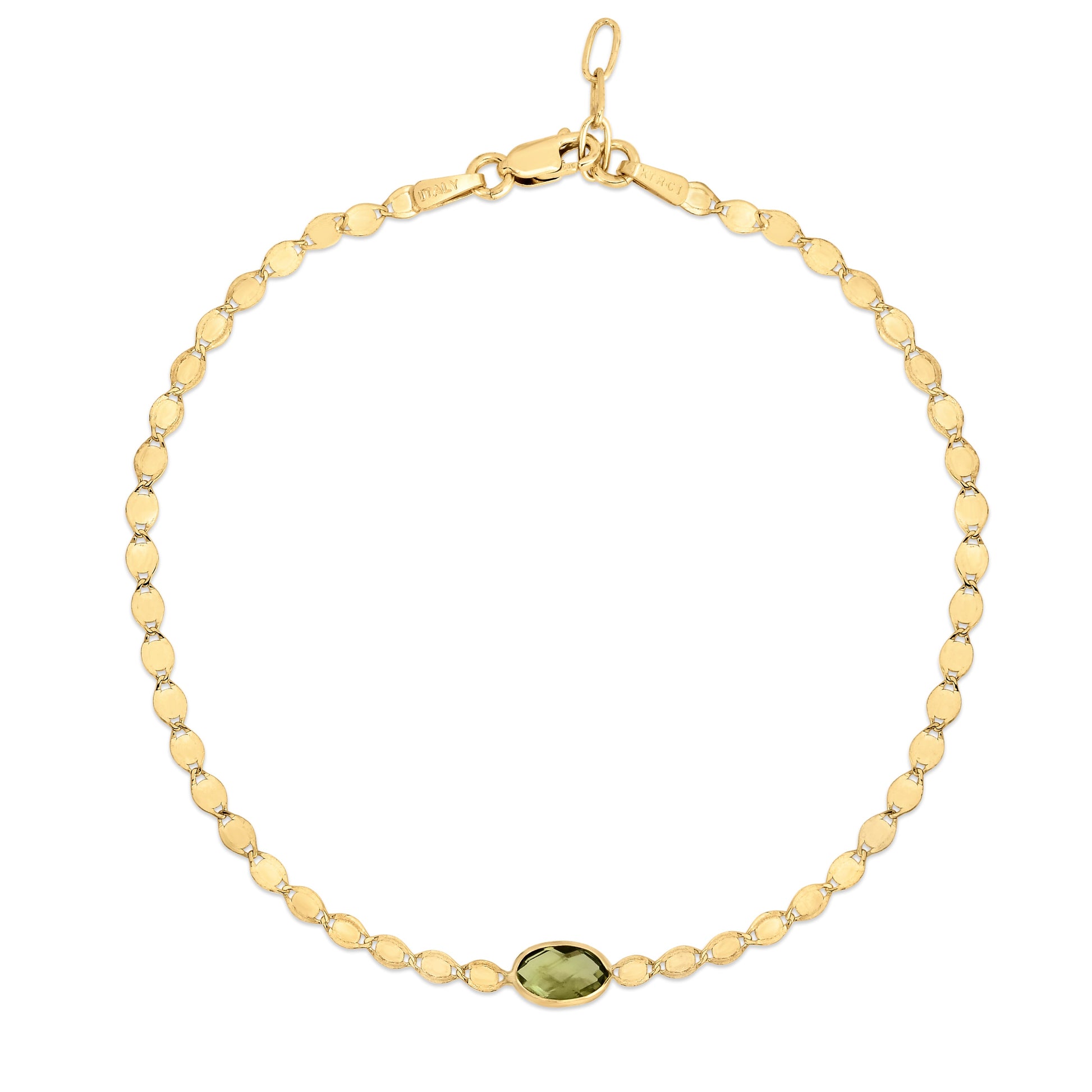Royal Chain 14K Peridot Mirrored Chain Necklace C15481