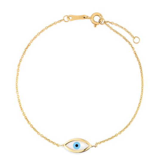 Royal Chain 14K MOP Evil Eye Bracelet C15510