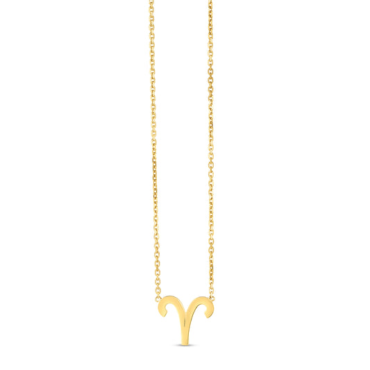 Royal Chain 14K Gold Aries Necklace C16202