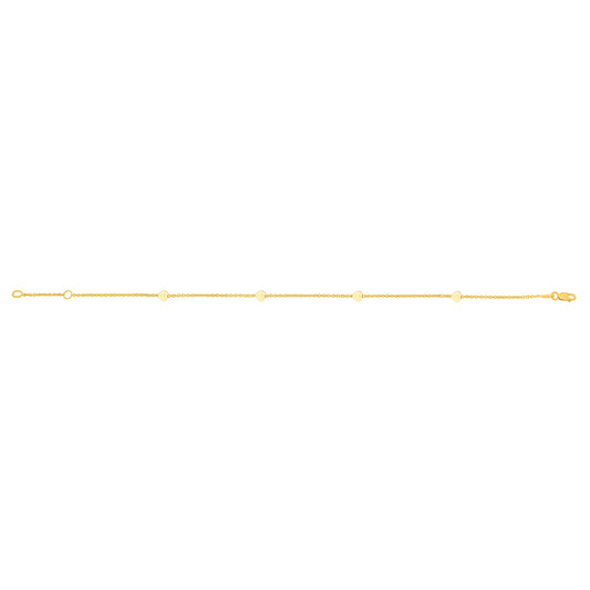 Royal Chain 14K Gold Heart Anklet C16412