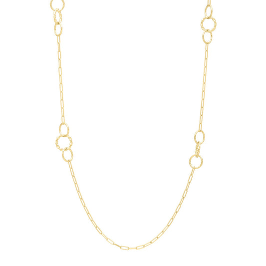 Royal Chain 14K Twisted Link Paperclip Necklace C17013