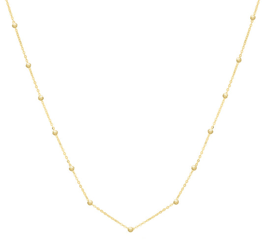 Royal Chain 14K Saturn Bead Chain Necklace C17114
