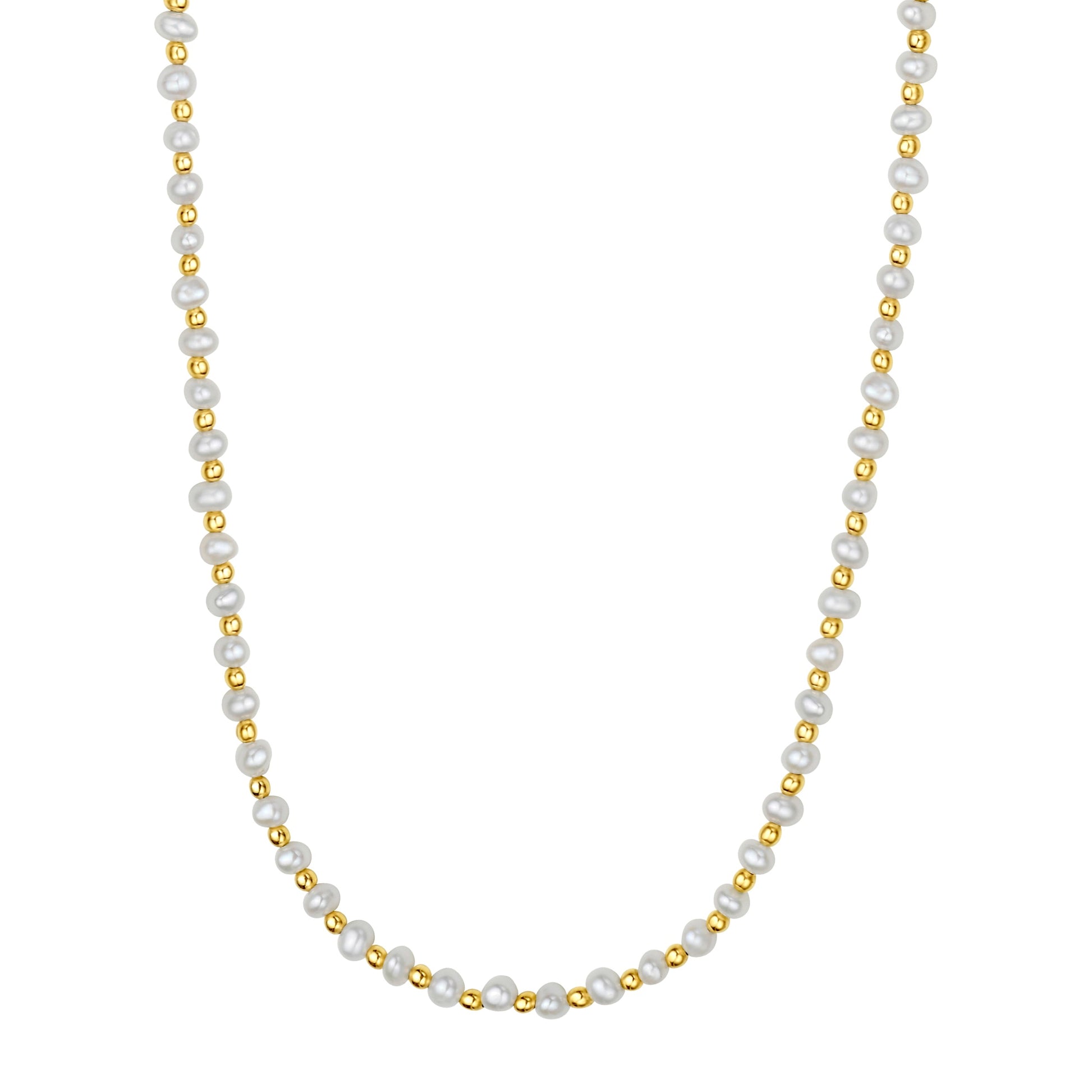 Royal Chain 14K & Pearl Bead Necklace C17126
