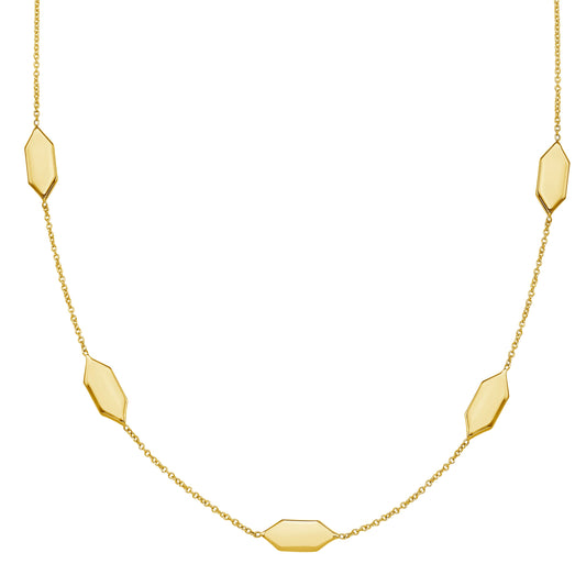Royal Chain 14K Elongated Hexagon Link Necklace C1724