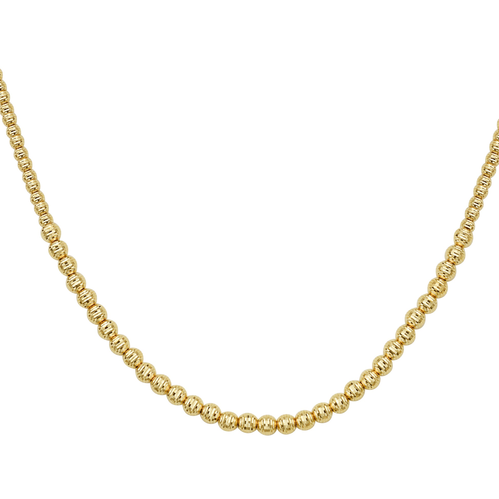 Royal Chain 14K Graduated Bead Necklace C17253