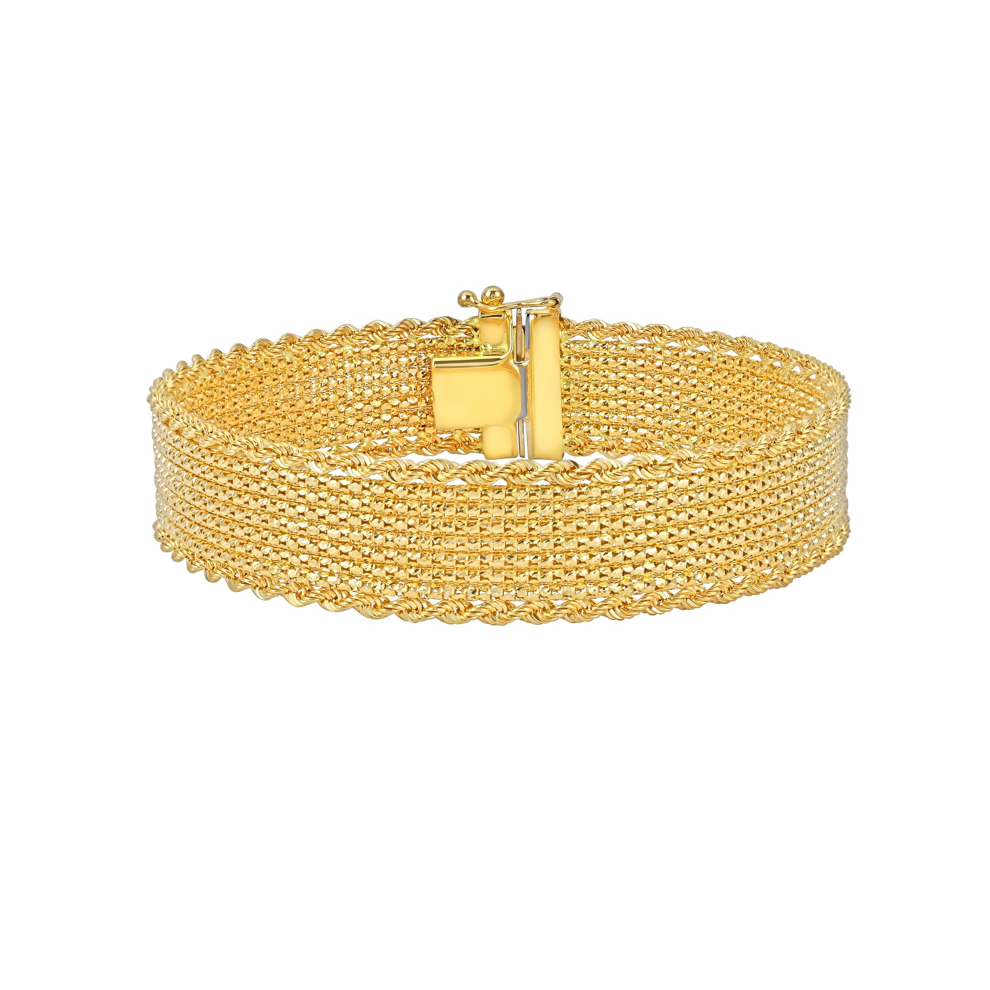 Royal Chain 14K Gold Cleopatra Bracelet C18029