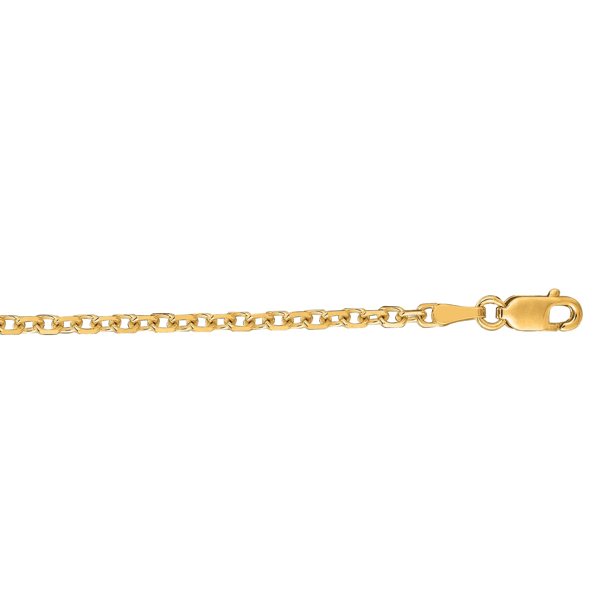 Royal Chain 14K Gold 2.3mm Diamond Cut Cable Chain CAB060