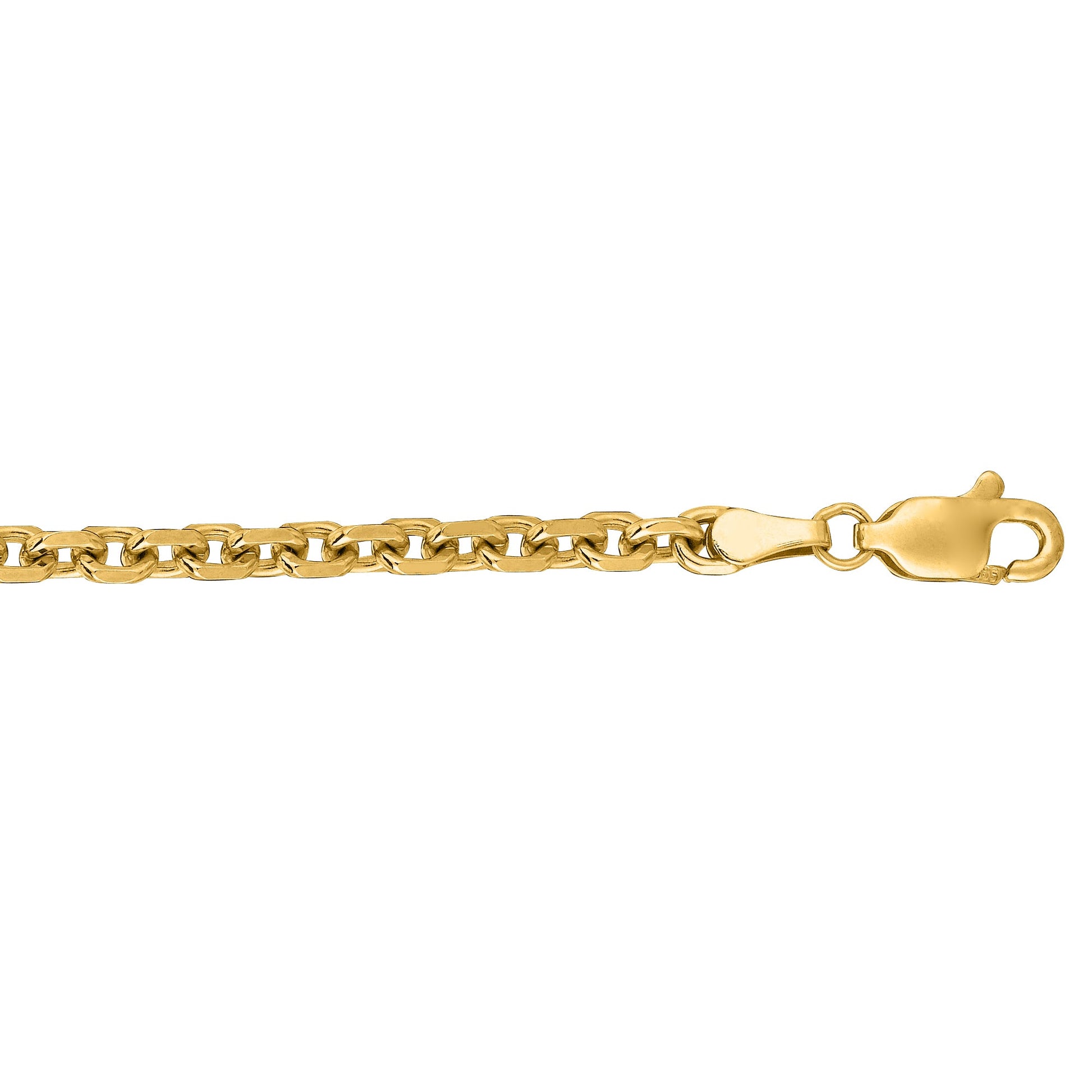 Royal Chain 14K Gold 3.7mm Diamond Cut Cable Chain CAB100