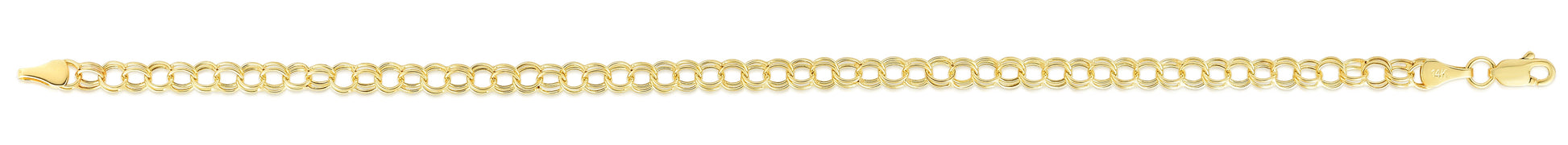Royal Chain 14K Gold Mini Double Link Charm Bracelet CB500