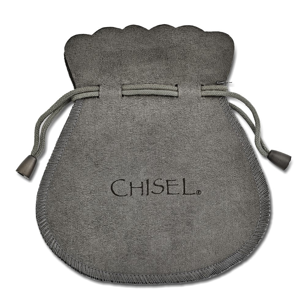 SRE541GP Chisel Stainless Steel Polished Yellow IP-plated Hoop Earrings