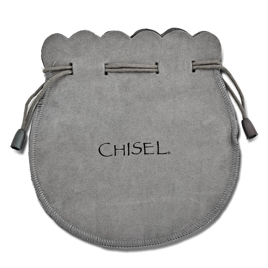 Chisel Stainless Steel Polished and Textured Hollow Bangle SRB1084