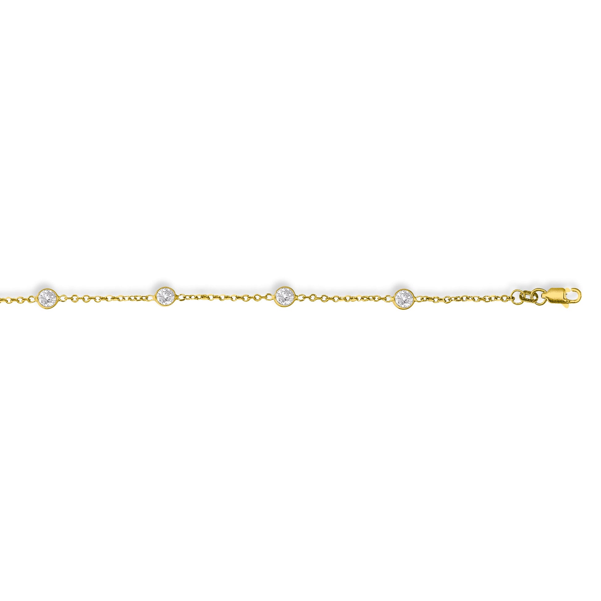 Royal Chain 14K Gold CZ by the Yard Necklace CS161