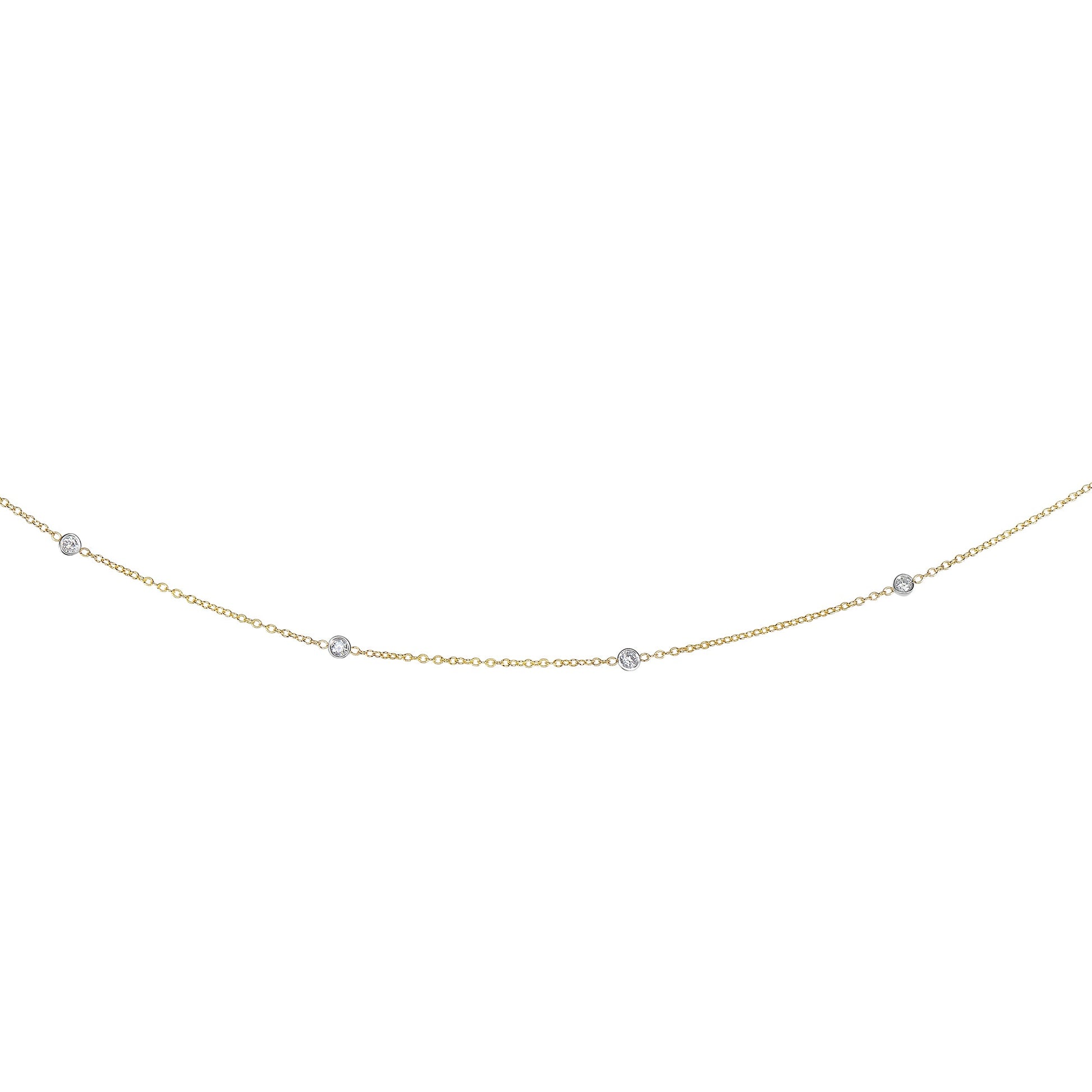 Royal Chain 14K Gold .25ct Diamonds by the Yard Necklace DGN312