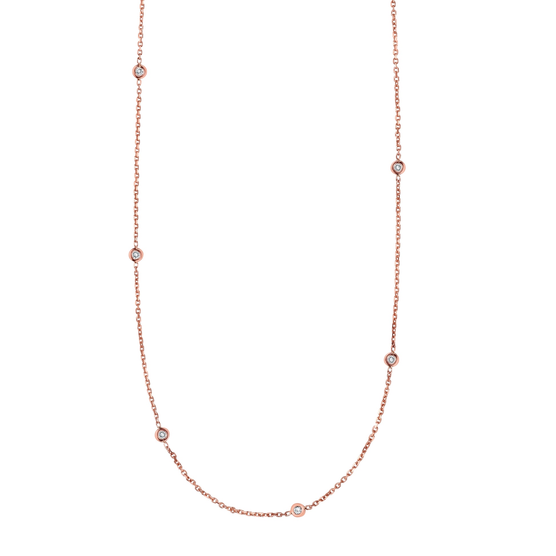 Royal Chain 14K Gold .25ct Diamonds by the Yard Necklace DGN313