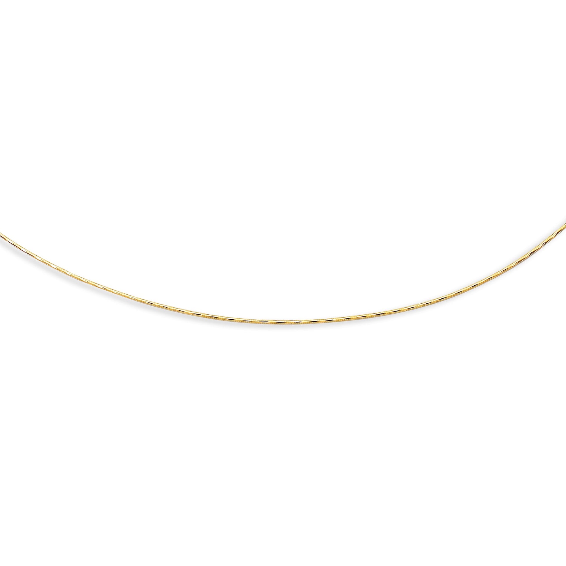 Royal Chain 14K Gold 1.5mm Round Omega with Screw Back Lock DRM120