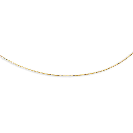 Royal Chain 14K Gold 1.5mm Round Omega with Screw Back Lock DRM120