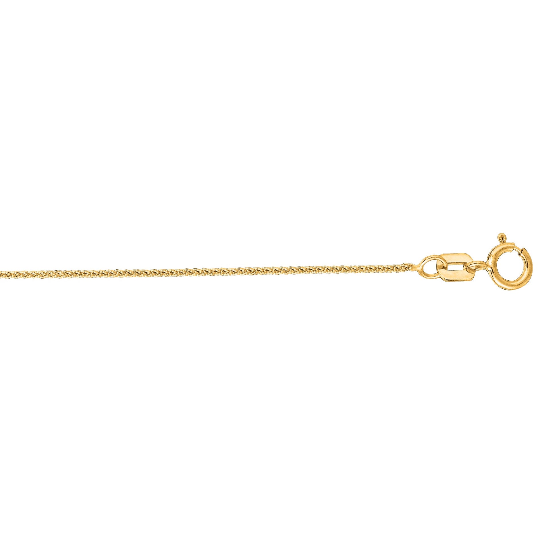 Royal Chain 14K Gold .6mm Diamond Cut Round Wheat Chain DRW20