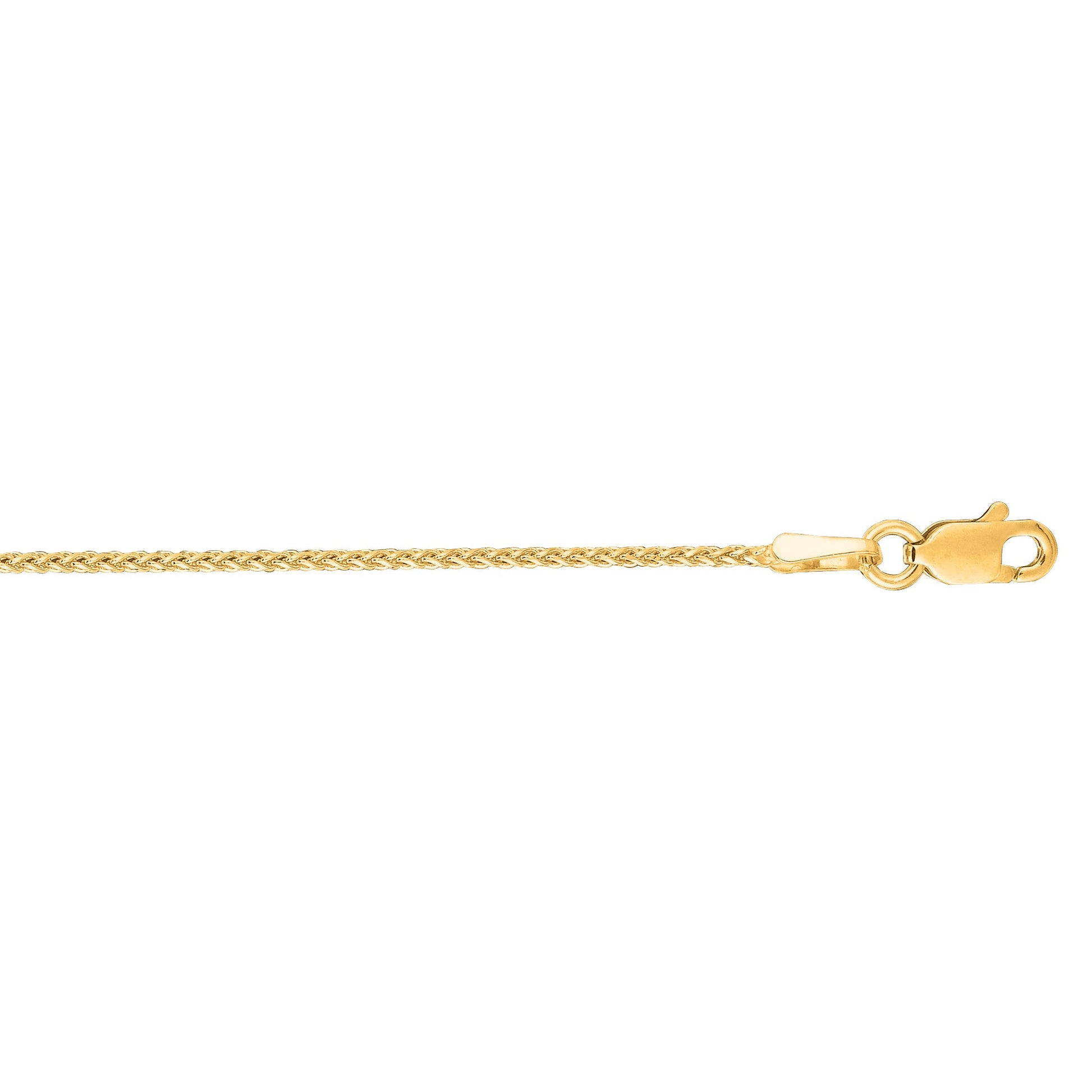 Royal Chain 14K Gold 1.1mm Diamond Cut Round Wheat Chain DRW30