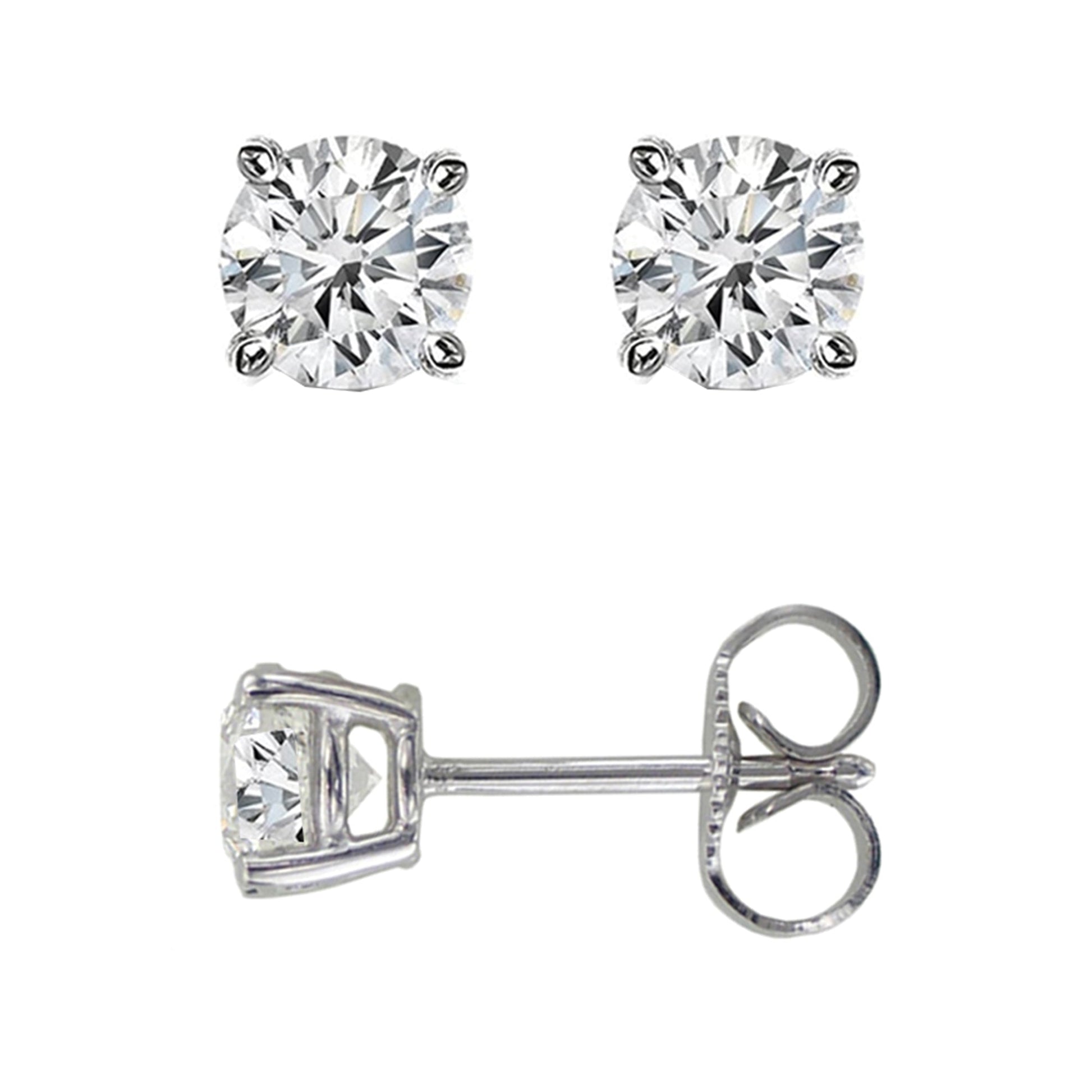 Royal Chain 14K Gold .05ct J-K/I1-I2 Round Diamond Stud Earring DWGE100