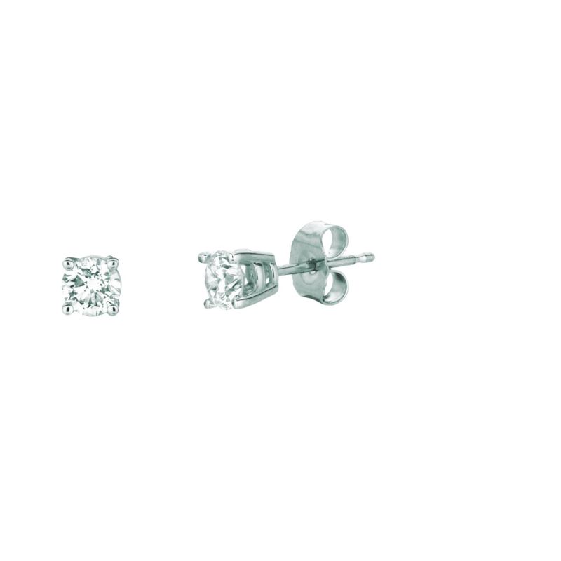 Royal Chain 14K Gold .50ct I-J/I1 Round Diamond Stud Earring DWGE206