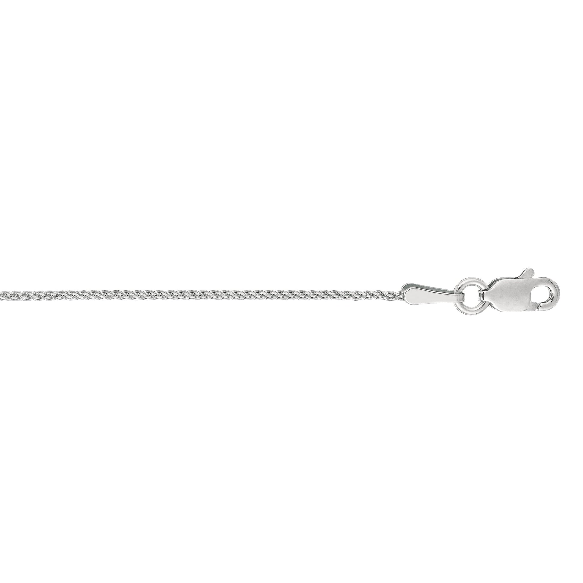 Royal Chain 14K Gold 1mm Diamond Cut Round Wheat Chain DWSP25