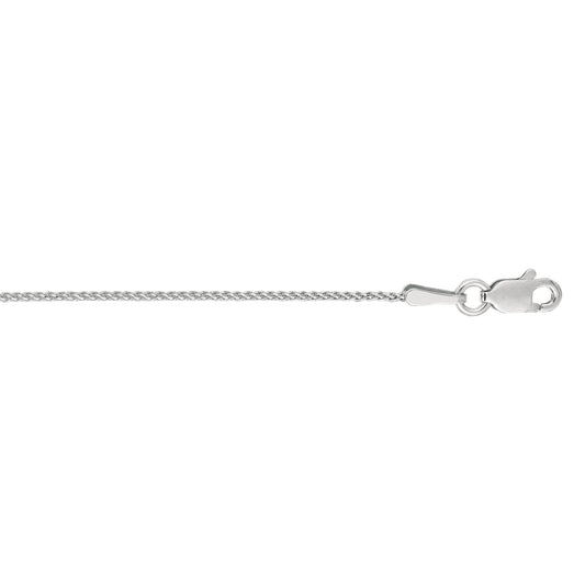 Royal Chain 14K Gold 1mm Diamond Cut Round Wheat Chain DWSP25