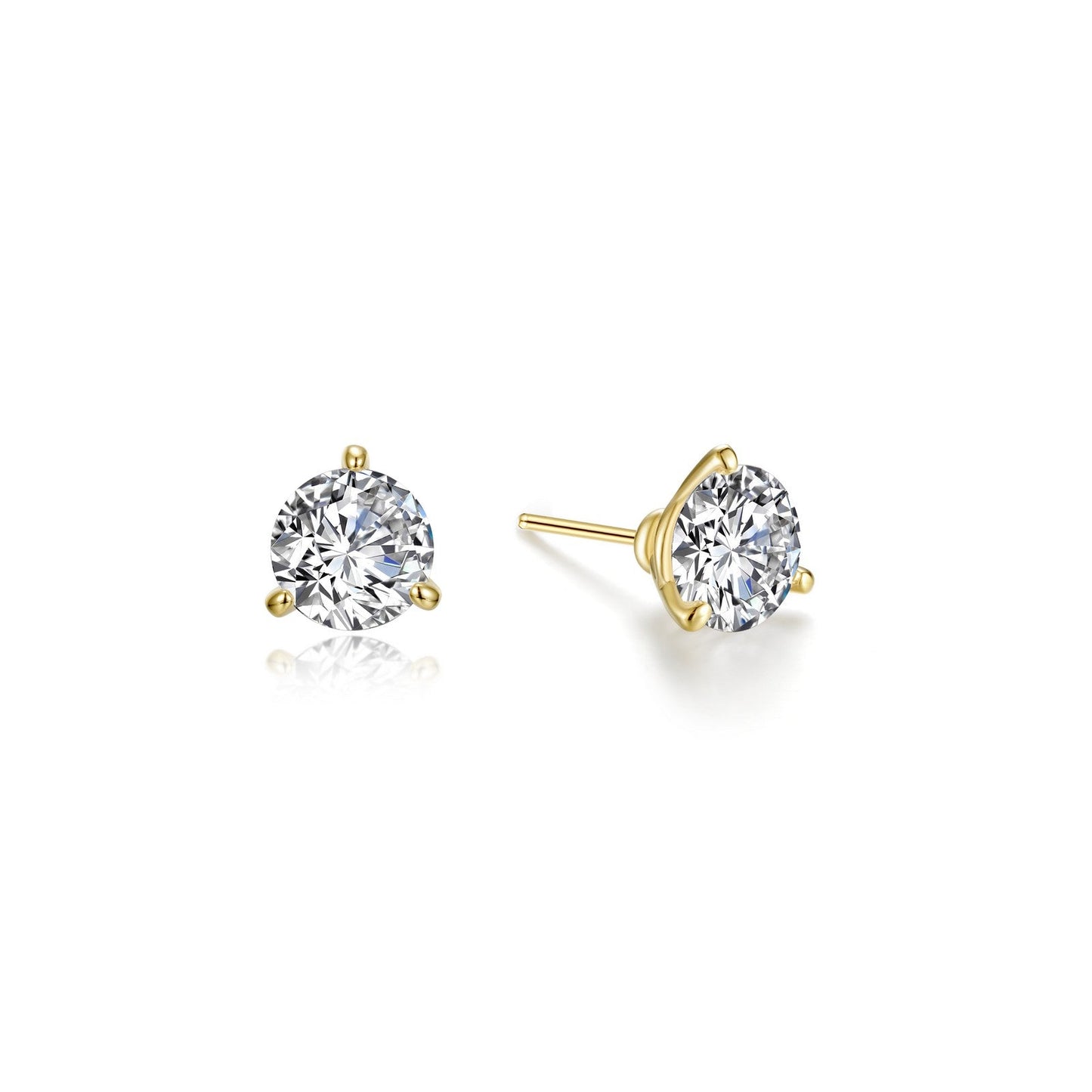 Leverback Solitaire Drop Earrings