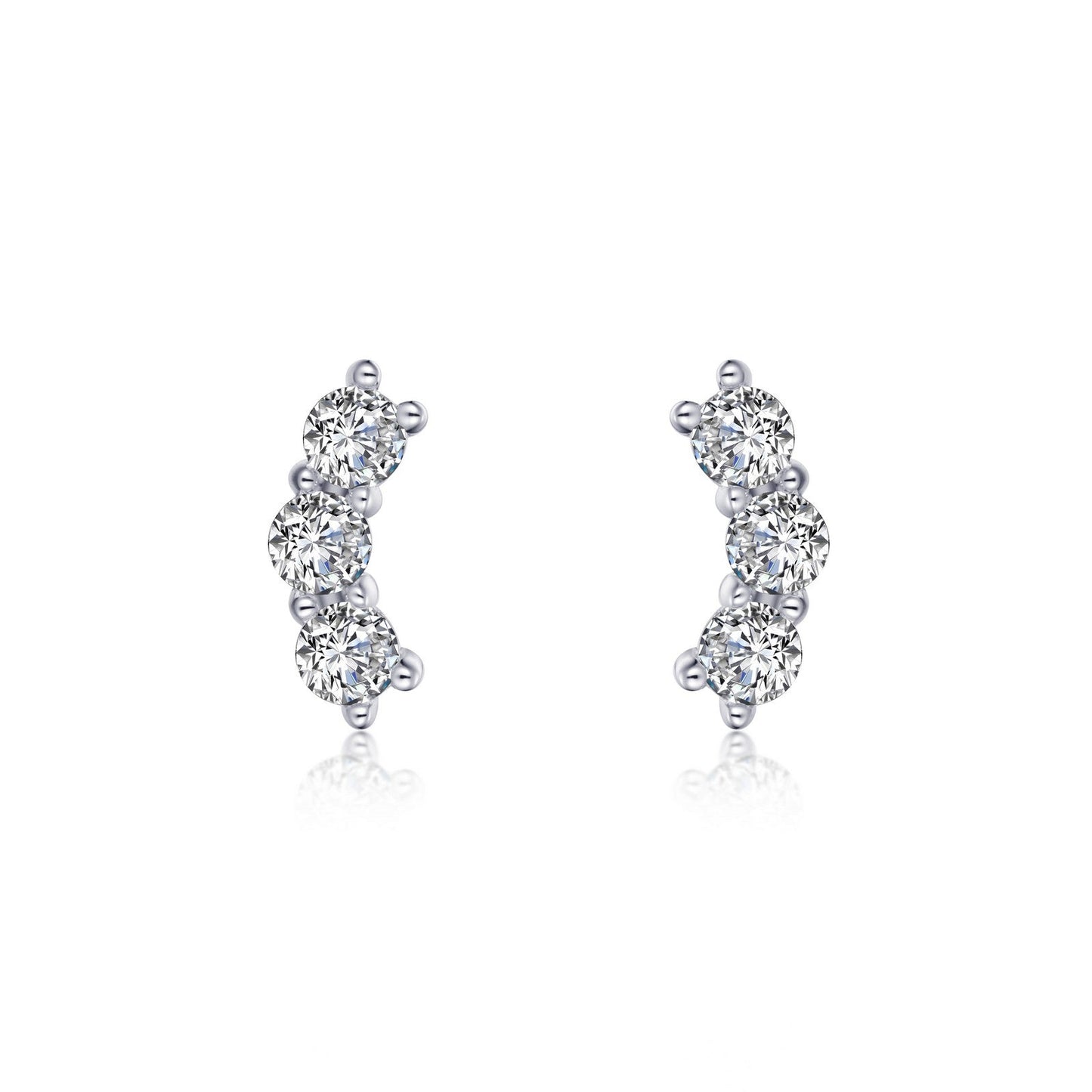 Bezel-Set Drop Earrings