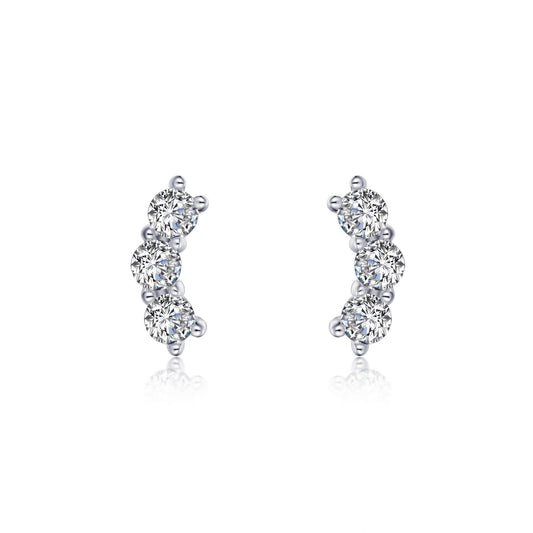 Bezel-Set Drop Earrings