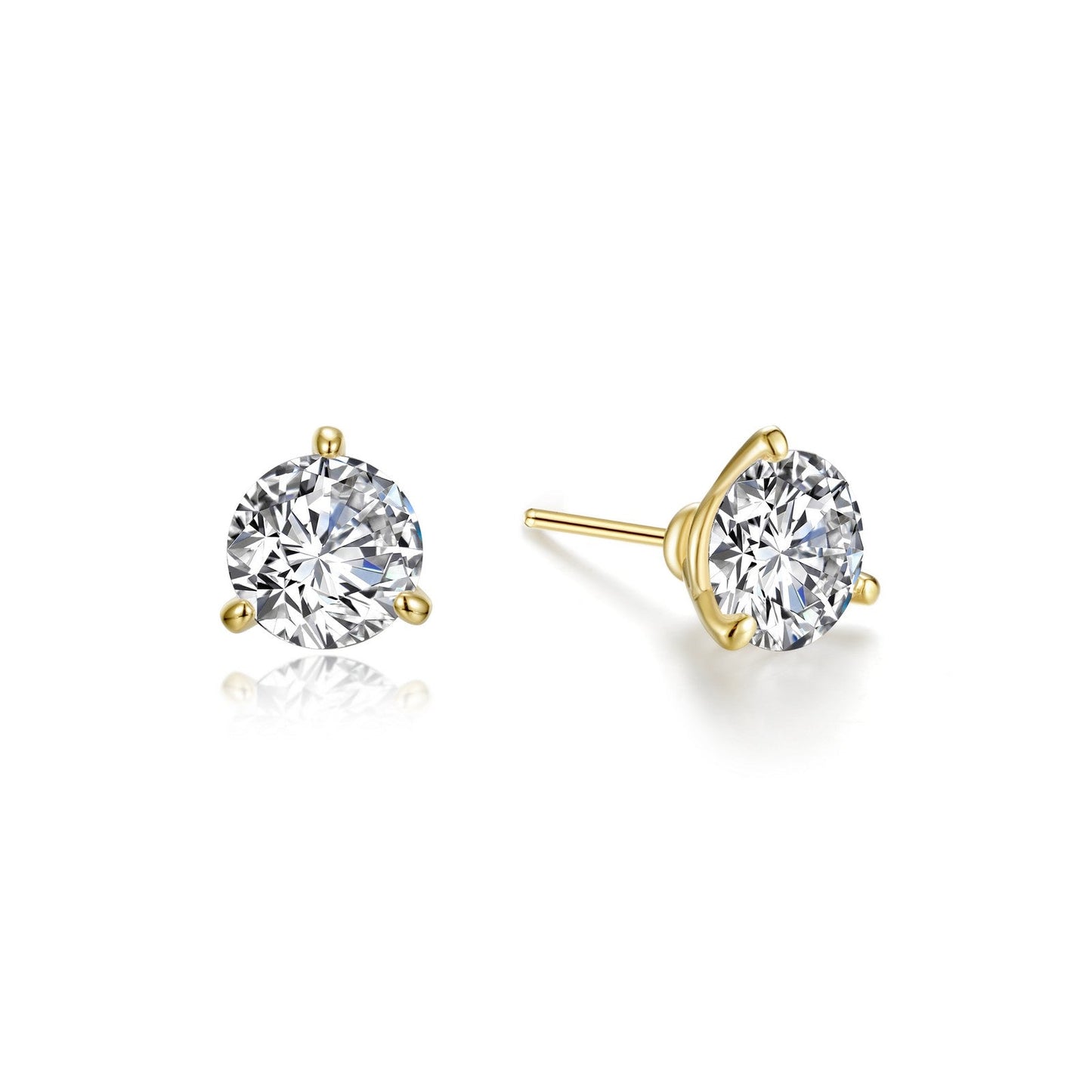 3-Stone Stud Earrings