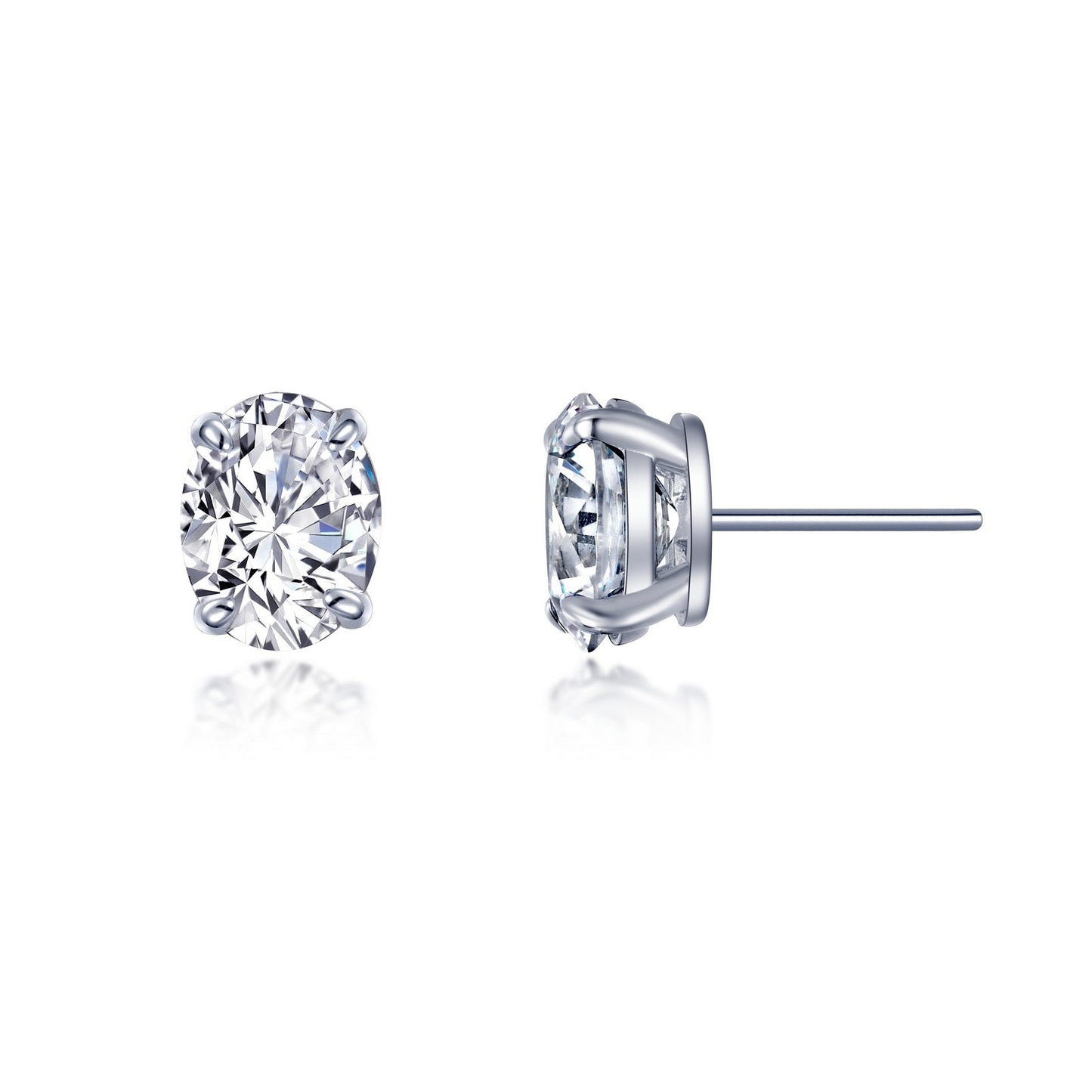 4 CTW Solitaire Stud Earrings