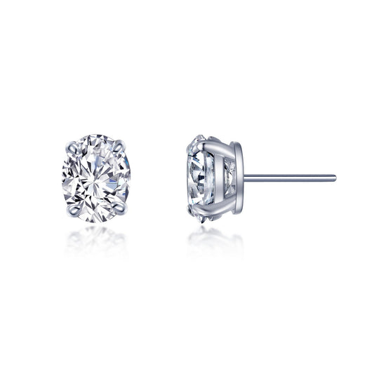 4 CTW Solitaire Stud Earrings