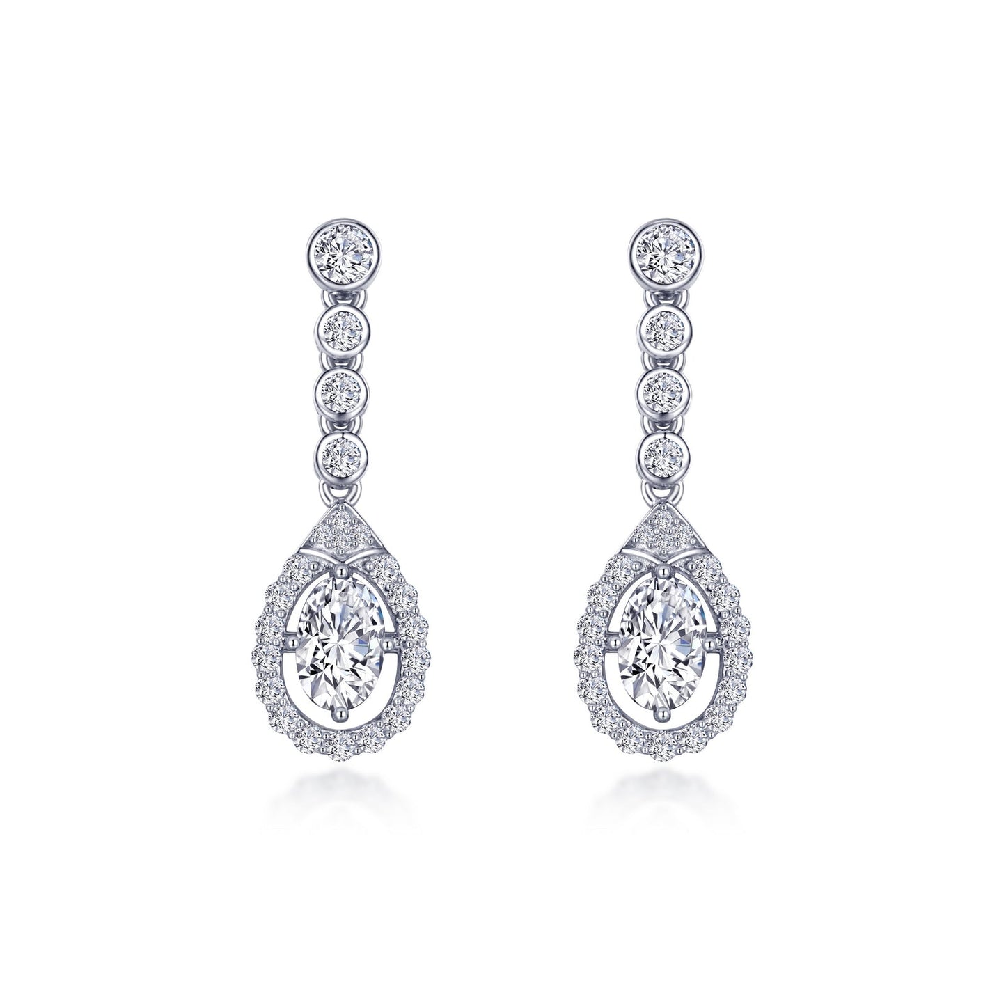 4 CTW Pear-Shaped Solitaire Stud Earrings