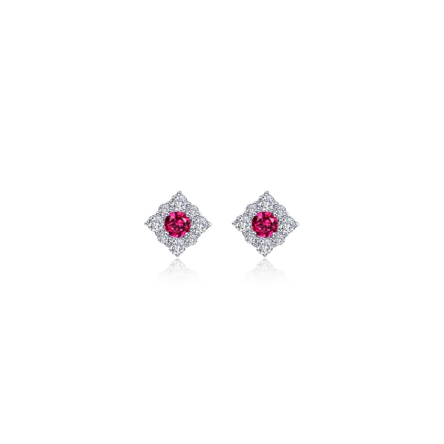 0.54 CTW Halo Stud Earrings