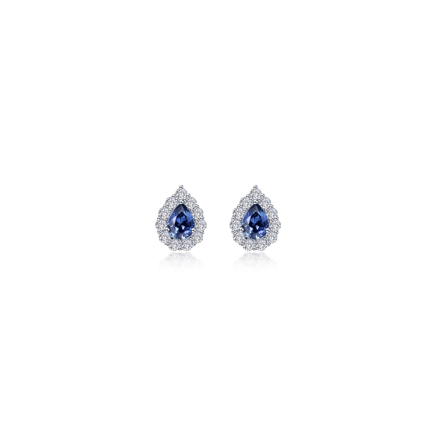 0.72 CTW Pear-shaped Halo Stud Earrings