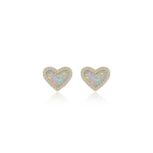 Halo Heart Stud Earrings