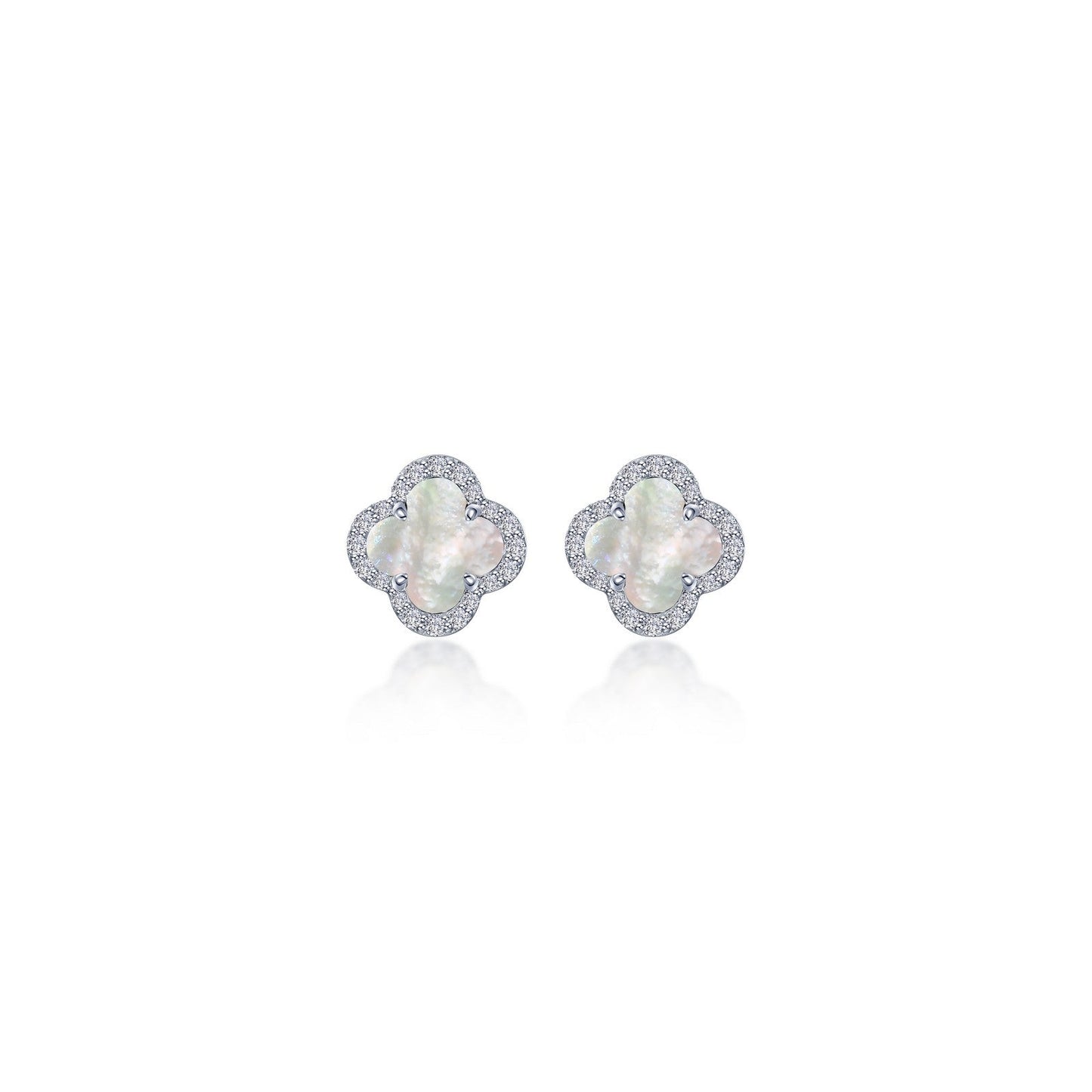 0.4 CTW Halo Stud Earrings