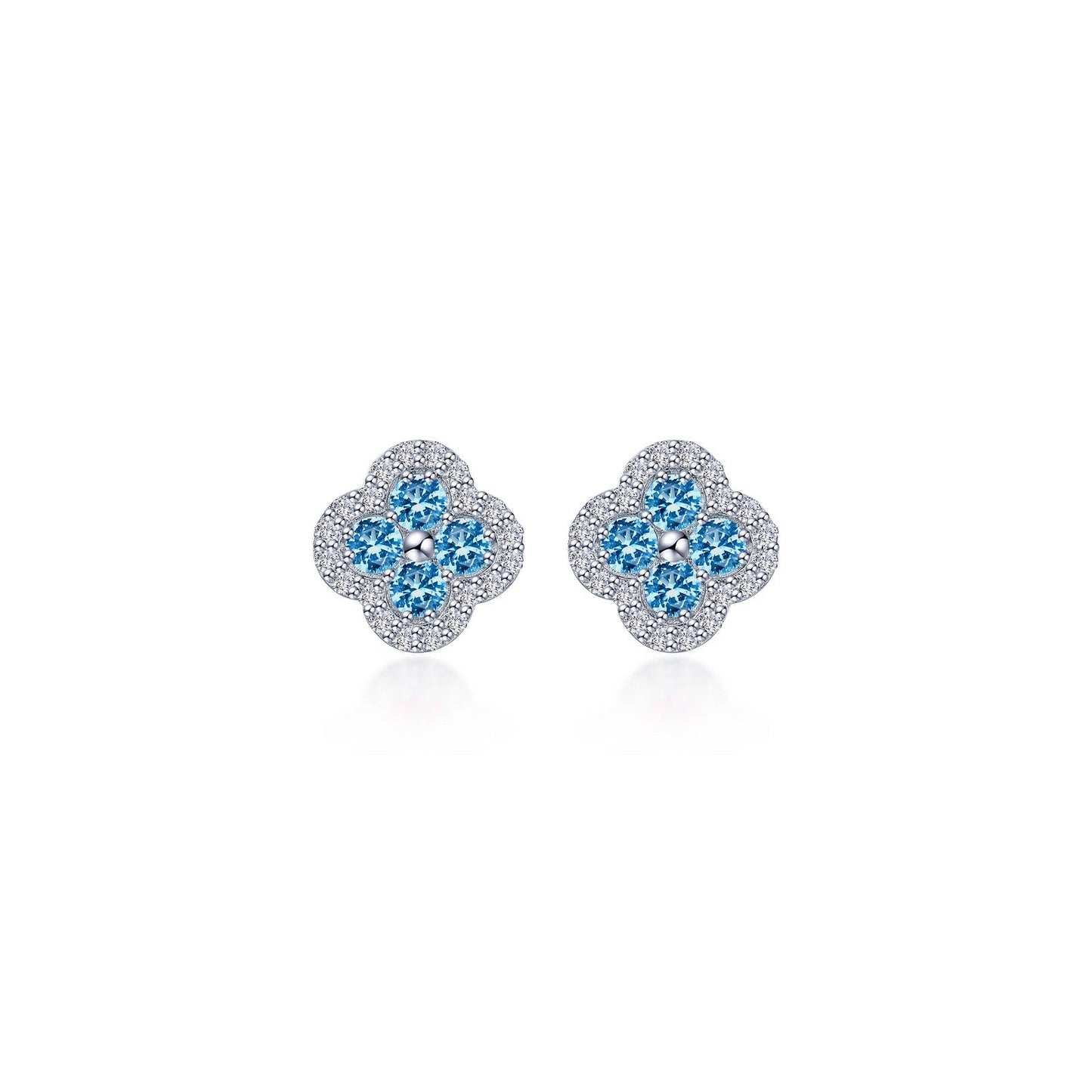 0.4 CTW Halo Stud Earrings